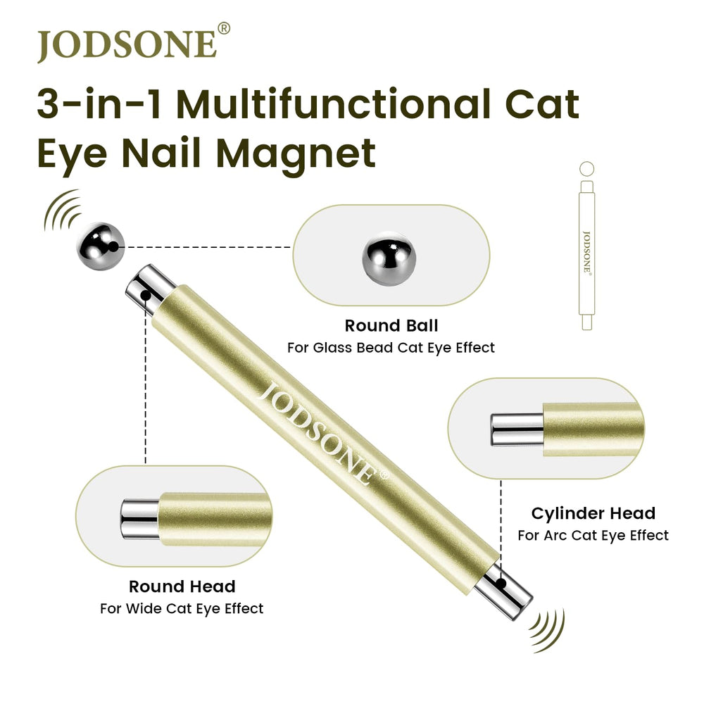 JODSONE ojo-de-gato imán cilindro 8 mm para patrones amplios y nítidos.