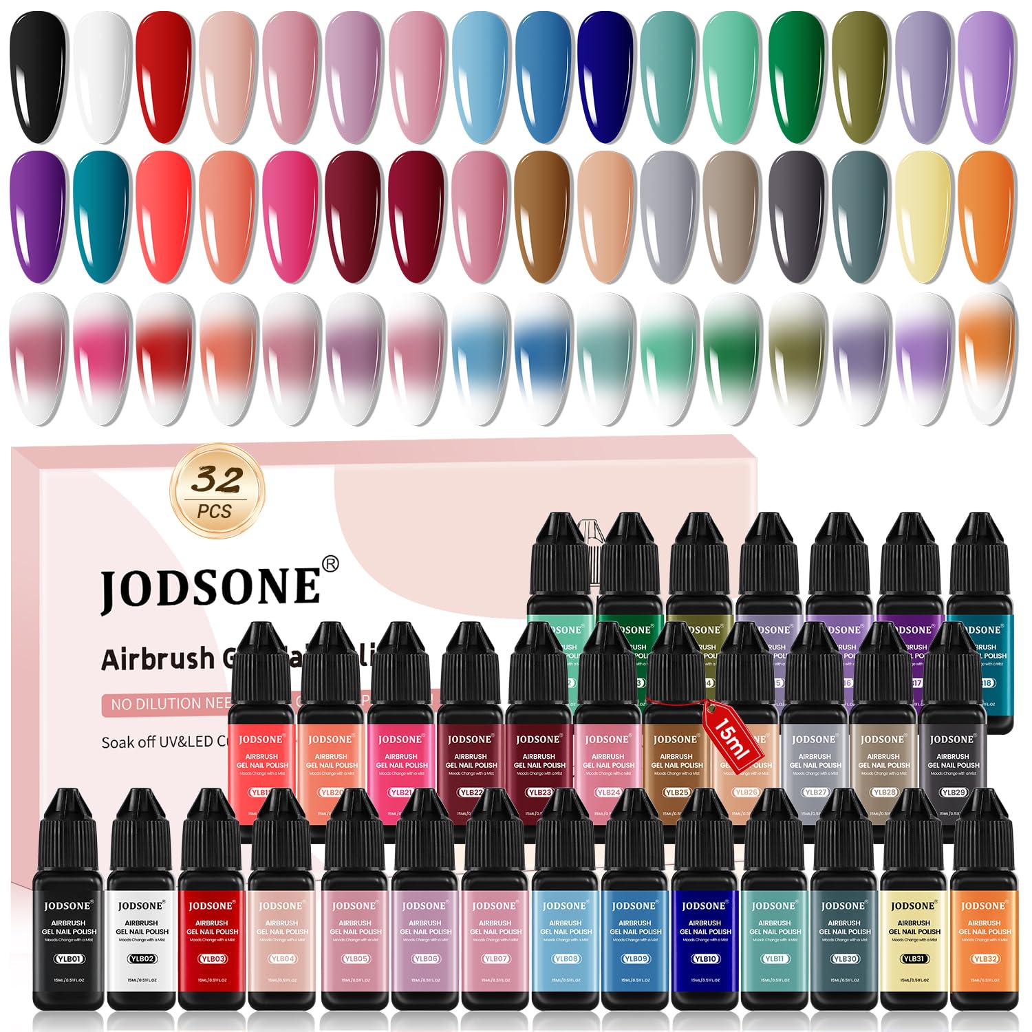 JODSONE: paleta de 32 colores para aerógrafo que facilita diseños llamativos.