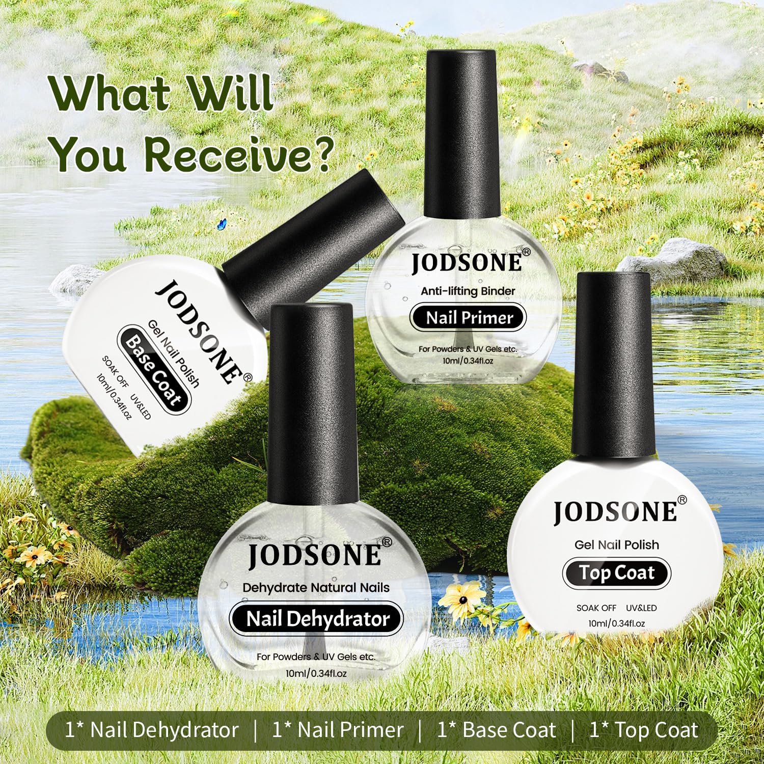 JODSONE primer de uñas para base estable y duradera.