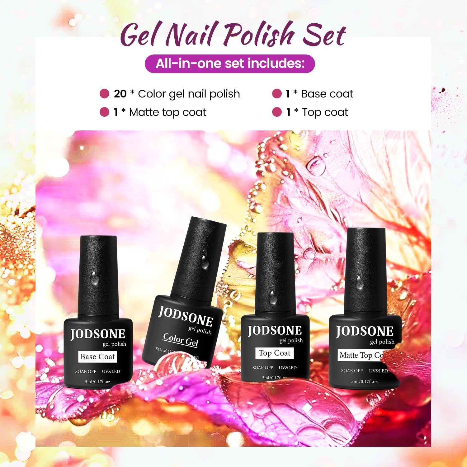 JODSONE idea de regalo para amantes de uñas brillantes