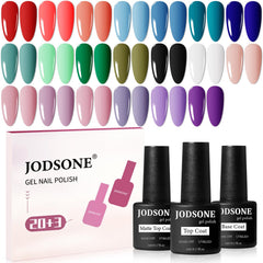 JODSONE set-gel-23-piezas-botellas, visión general del empaque para uñas en casa.