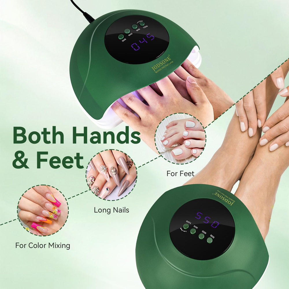 Tecnología UV-LED de doble fuente de JODSONE para geles variados.