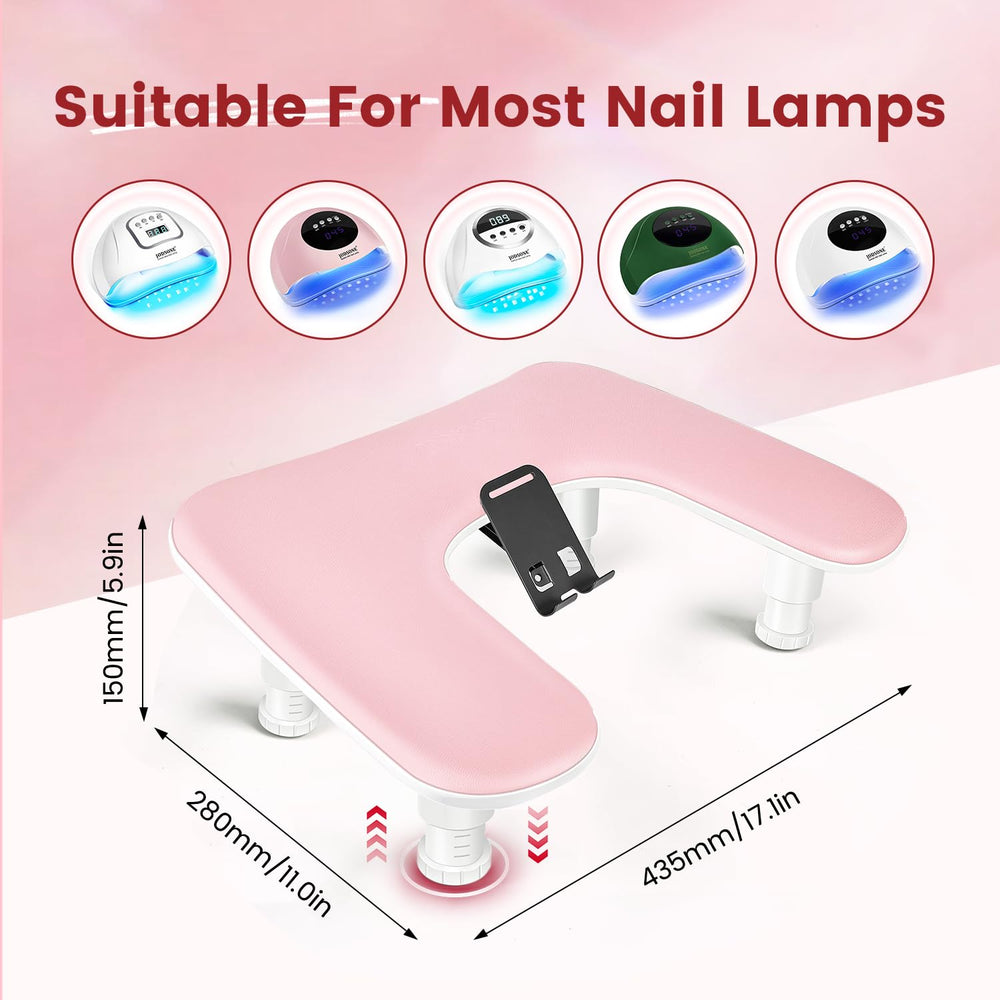Base anti-deslizante de JODSONE para reposamuñecas, estabilidad durante la manicura.