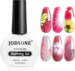 JODSONE Blooming Gel, botella para vertido, crea marmol suave en uñas.
