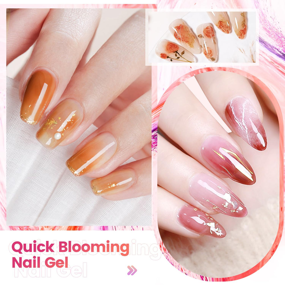 JODSONE Blooming Gel, efecto acuarela, mezcla suave para arte de uñas.