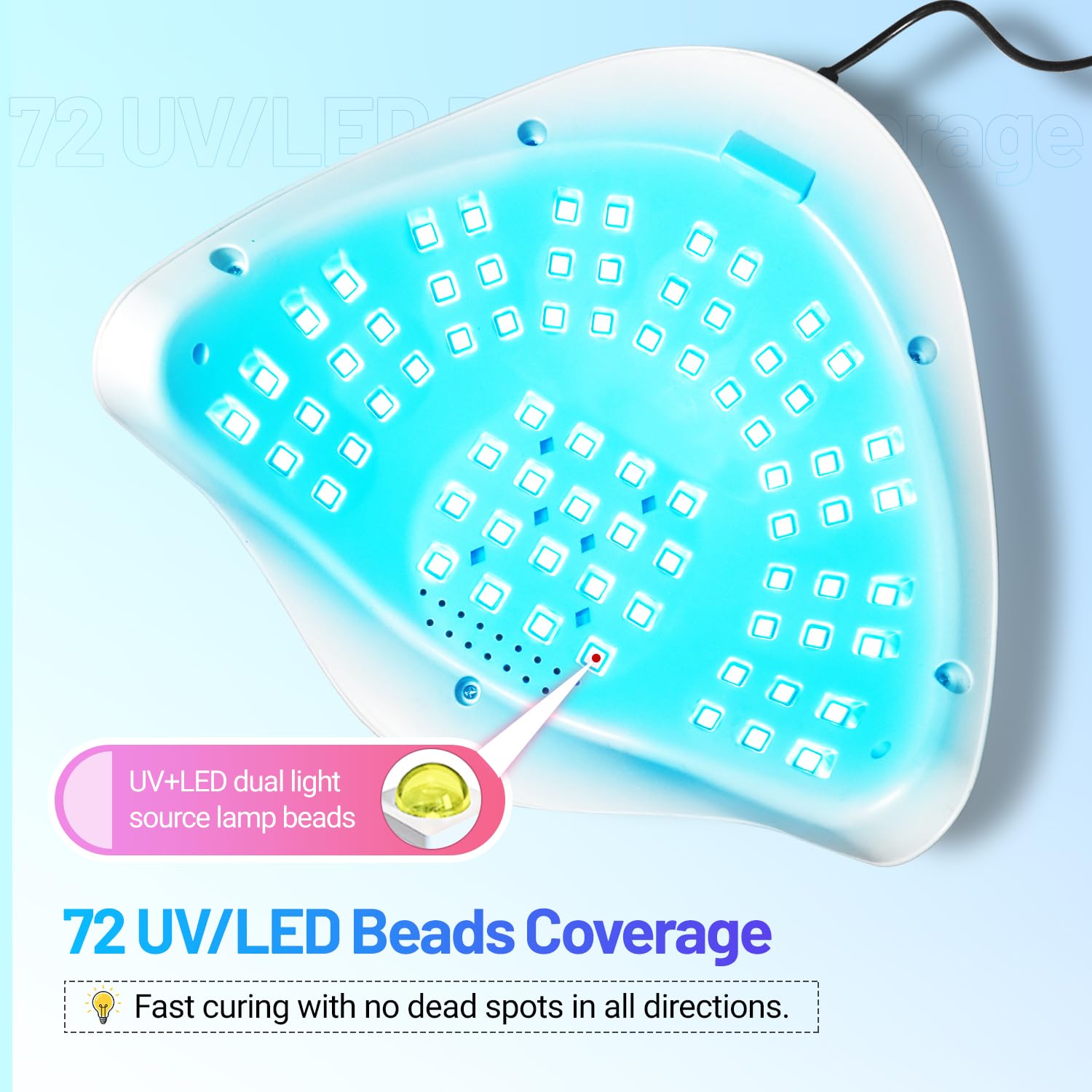 Diseño duradero con doble fuente de luz para consistencia en resultados.