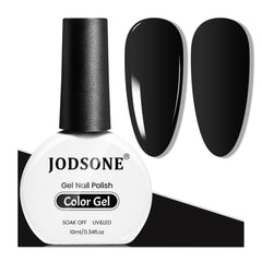 JODSONE esmalte gel negro 10ml en botella, acabado intenso y elegante