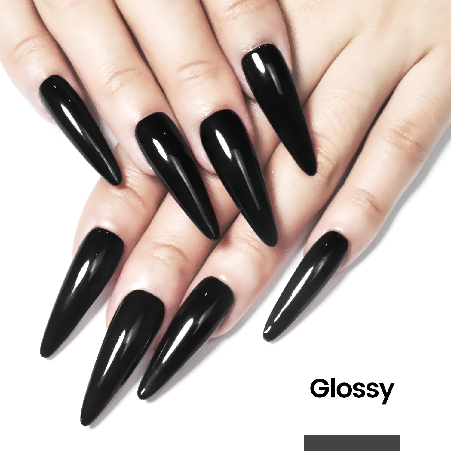 JODSONE gel negro 10ml muestra brillo uniforme y duradero