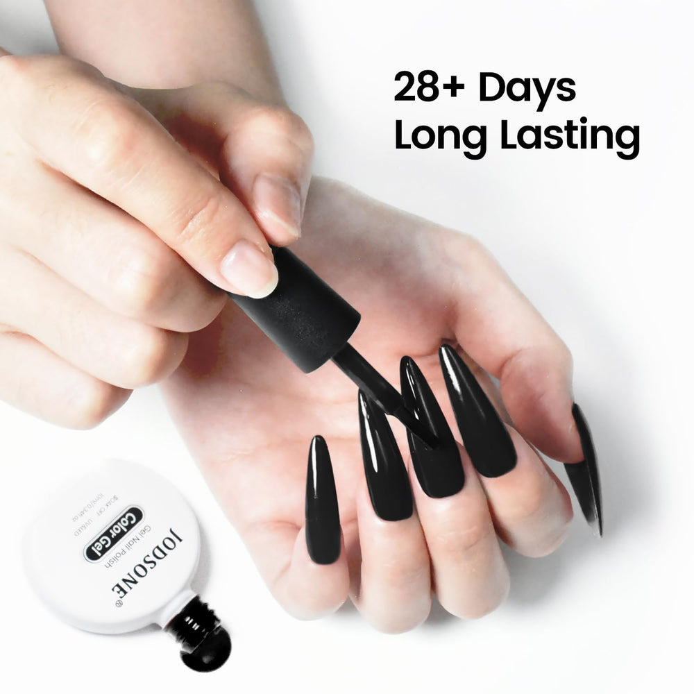 JODSONE esmalte gel negro 10ml curado bajo LED en 60 segundos