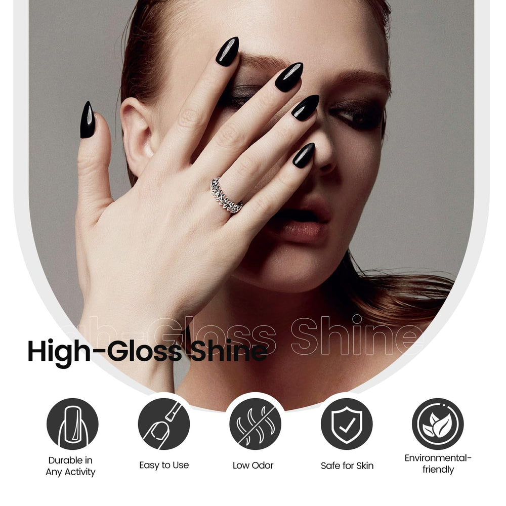 JODSONE esmalte gel negro 10ml durabilidad de hasta 28 días