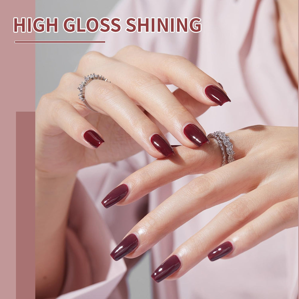 Uñas con esmalte JODSONE tono piel rosado, brillo duradero y acabado profesional.