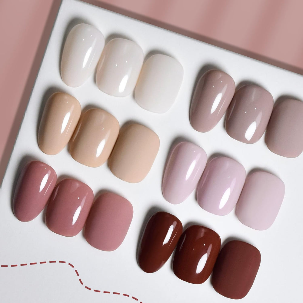 Uñas en manos con esmalte JODSONE tono piel rosado, acabado luminoso para salón.