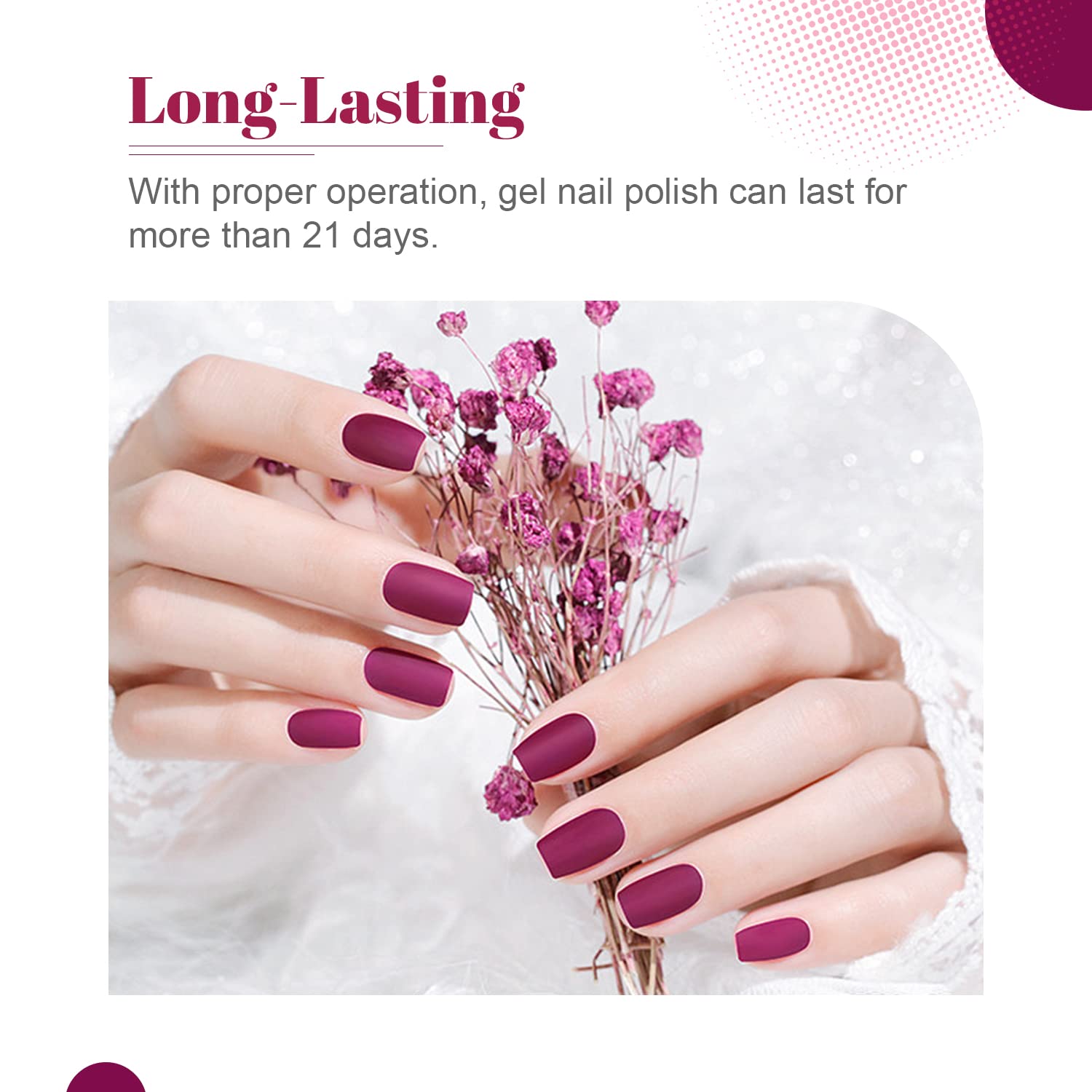 Top coat brillo para brillo duradero.