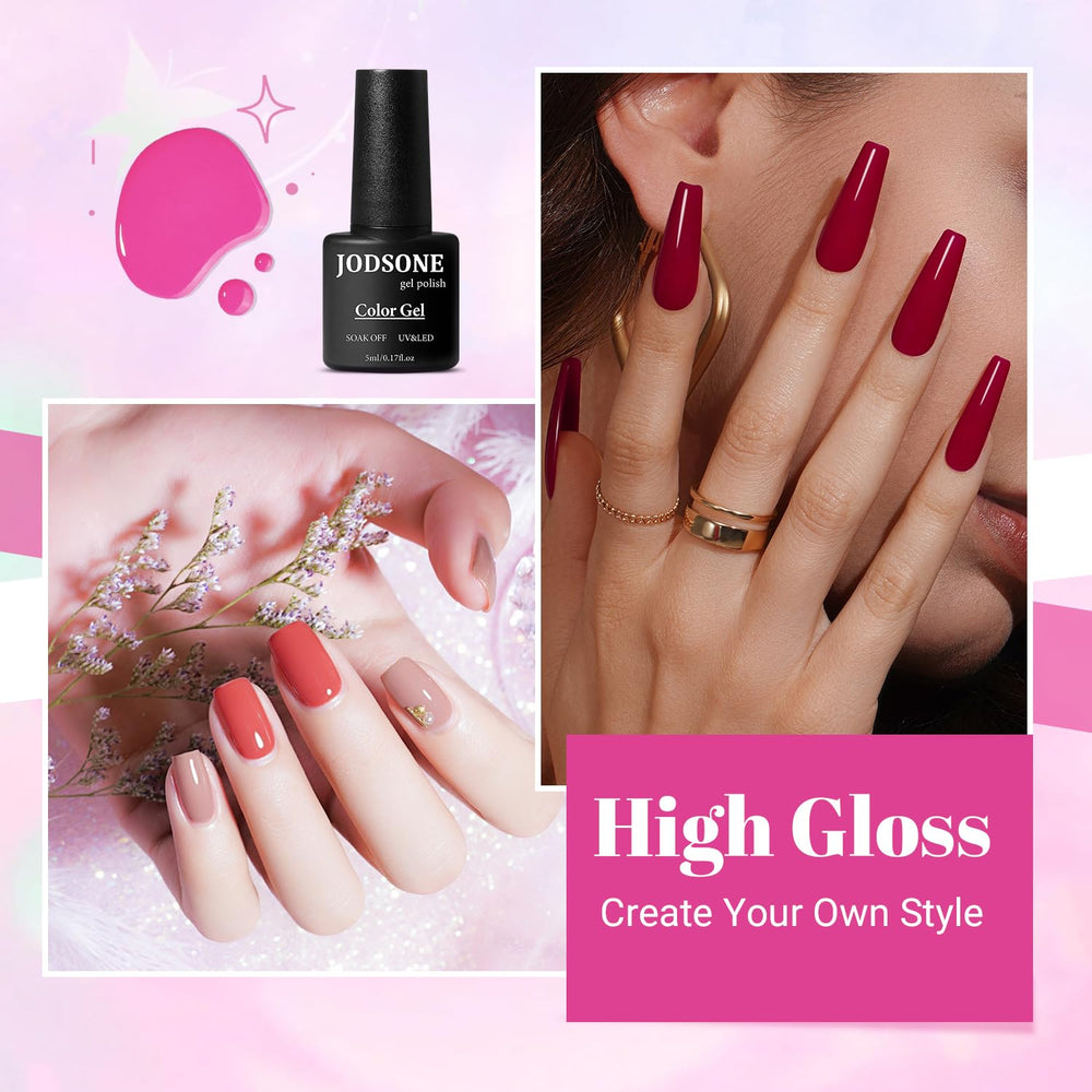 JODSONE glossy top coat bottle for brilliant high shine