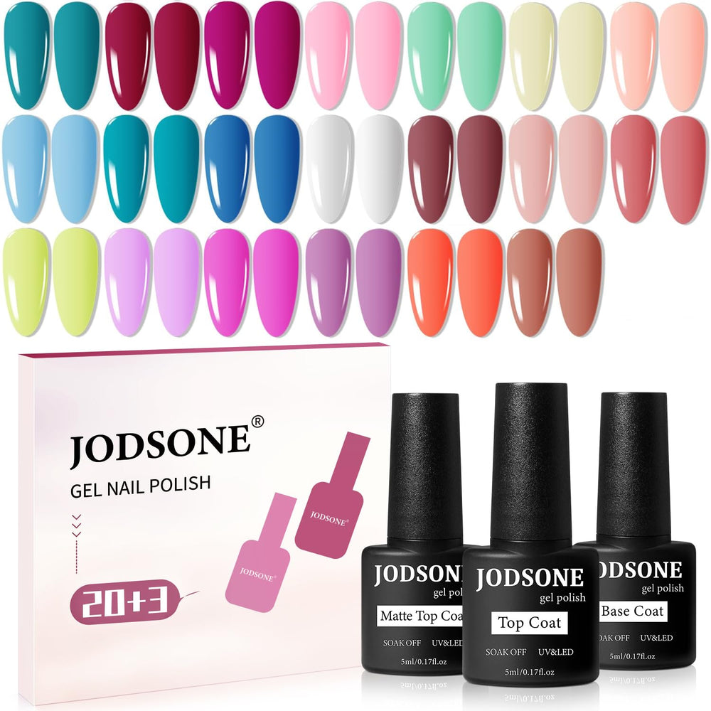 Kit JODSONE de esmalte gel 23 piezas para casa.