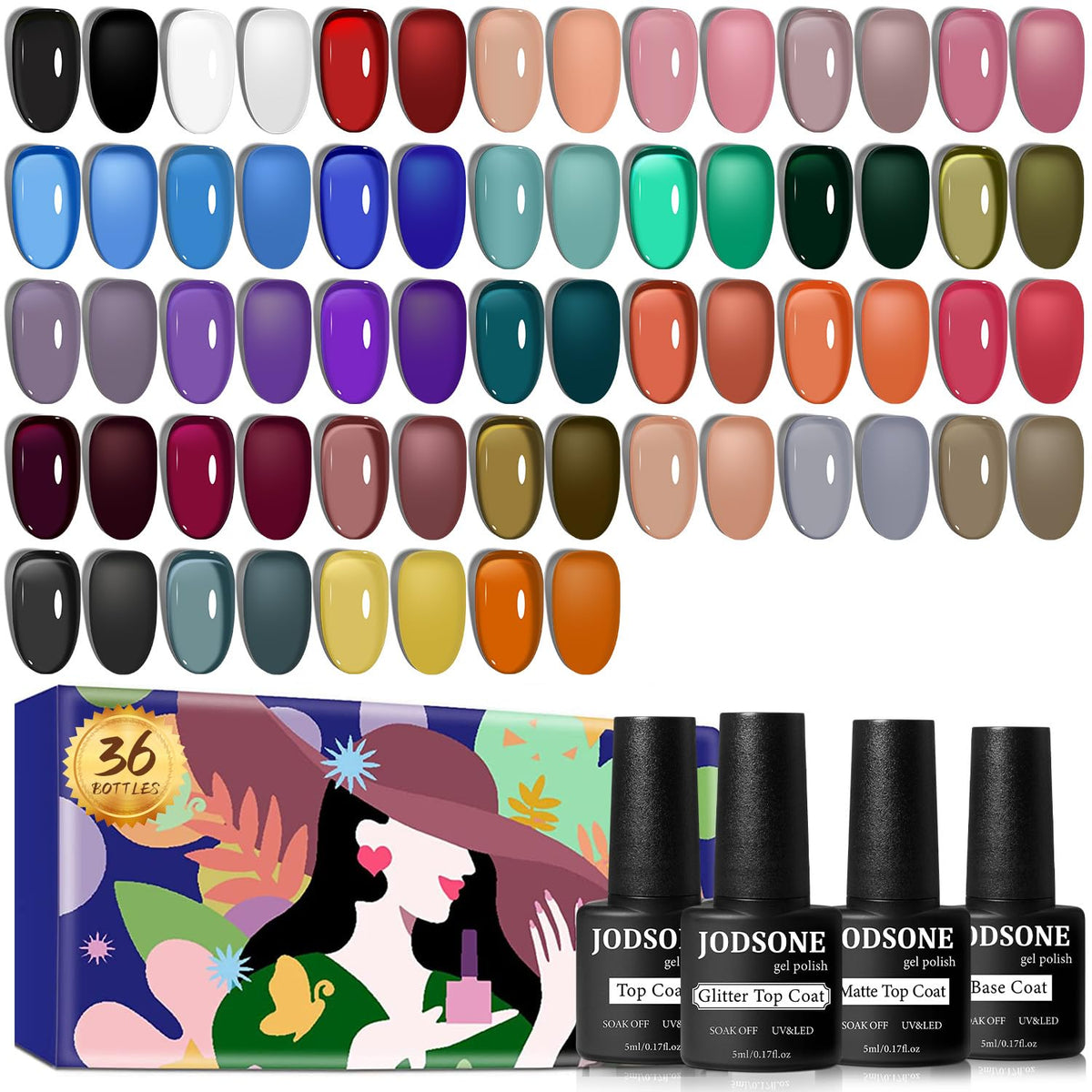 JODSONE Jelly Gel: kit de 32 colores para looks versátiles y duraderos.