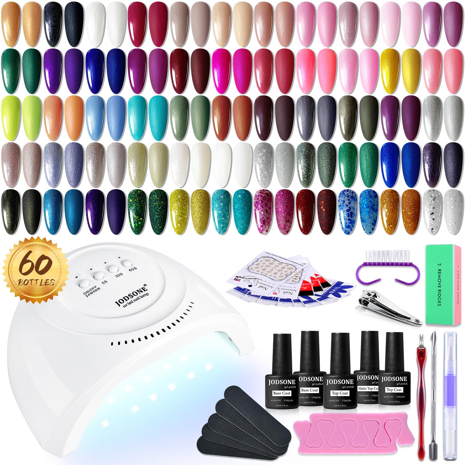 Kit JODSONE de gel para uñas con lámpara UV y accesorios