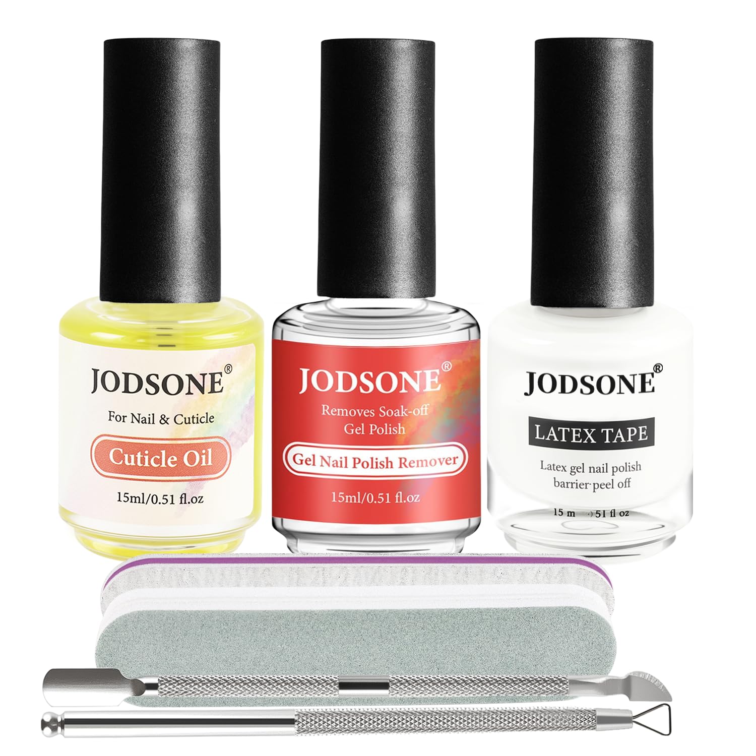 Kit JODSONE quitaesmalte gel de 15 ml para uso doméstico seguro