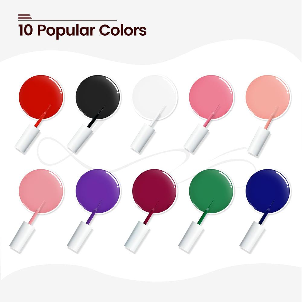 Colores intensos de gel JODSONE para detalles brillantes.