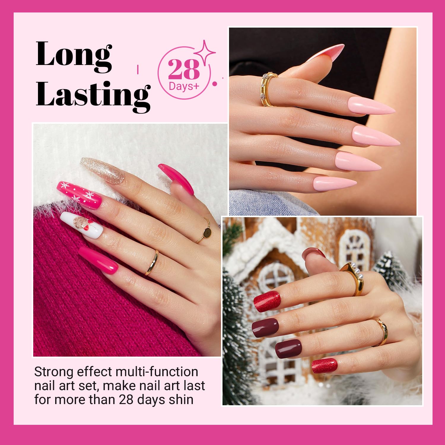 JODSONE Valentine red pink gel display hints at festive nail art ideas