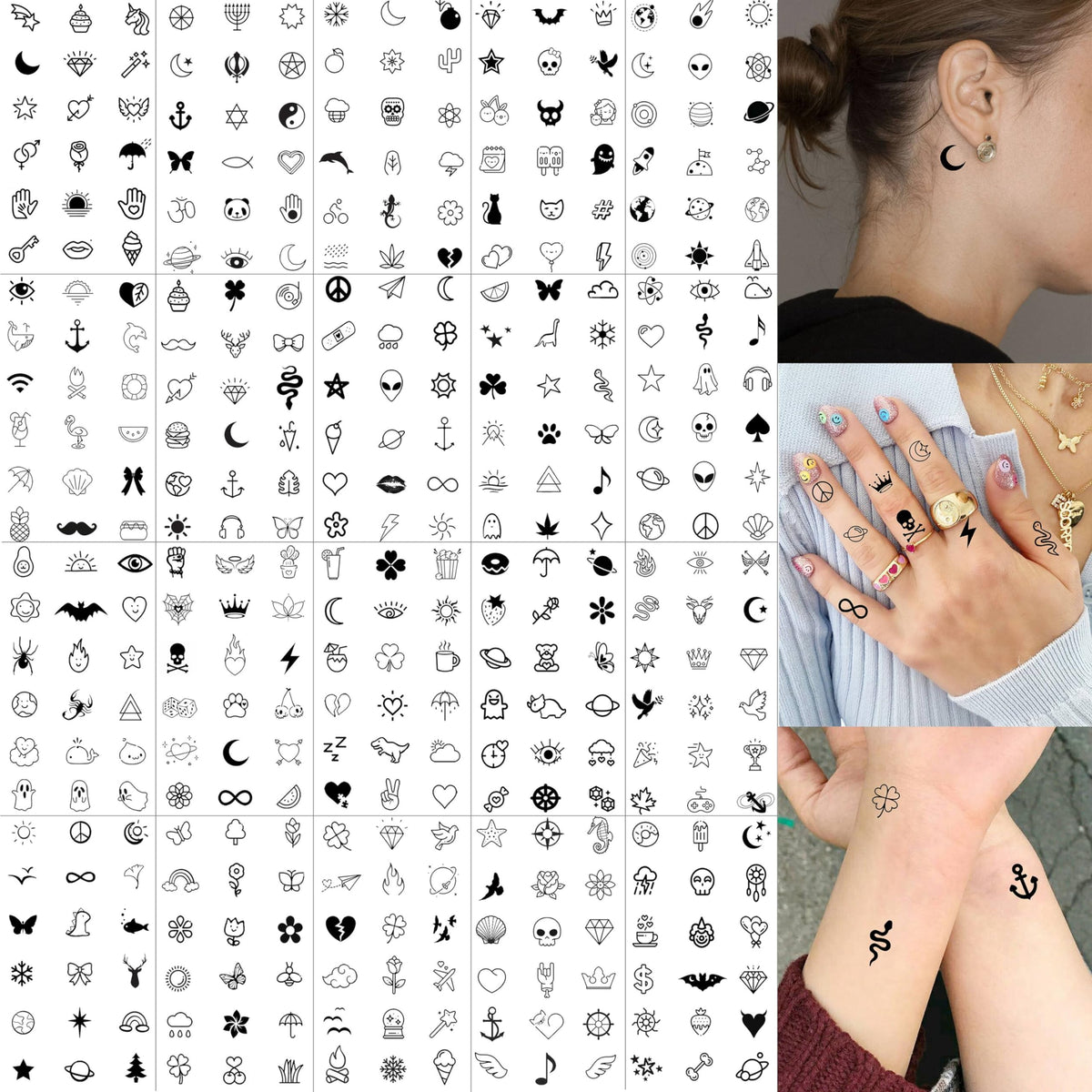 JOEHAPY tatuajes temporales bohemia con variedad de diseños, ideales para fiestas.