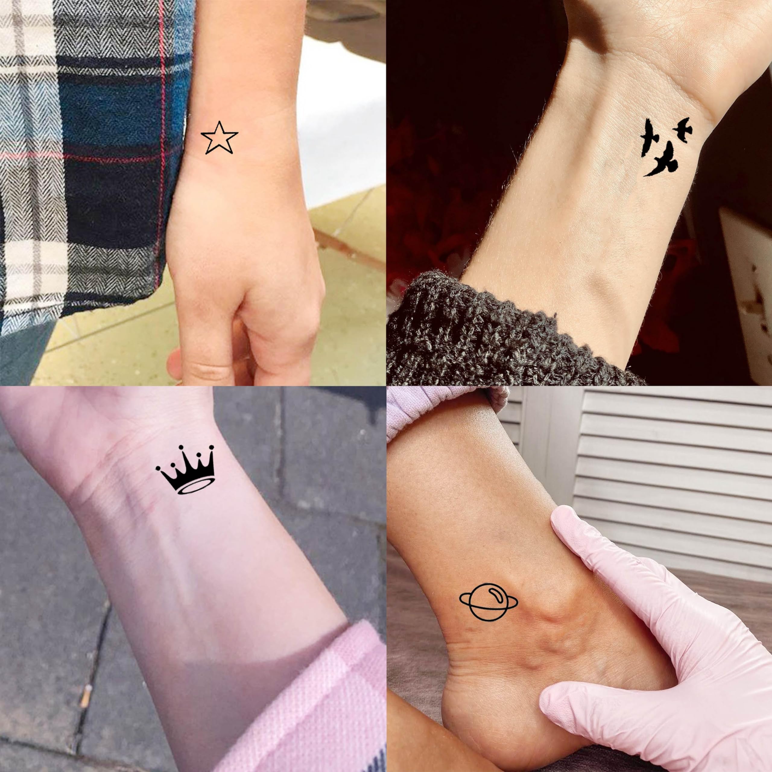 JOEHAPY tatuajes temporales iconos retro para manualidades y fiestas.