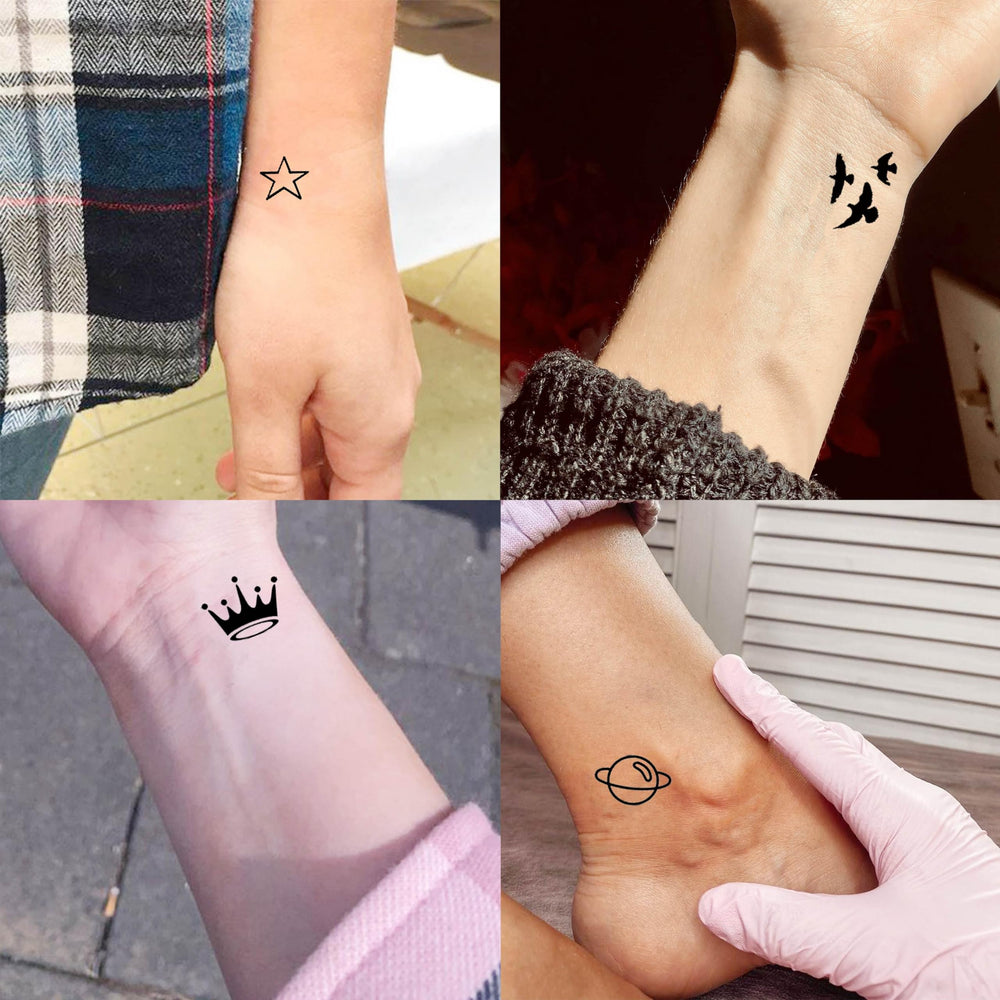 JOEHAPY tatuajes temporales iconos retro para manualidades y fiestas.
