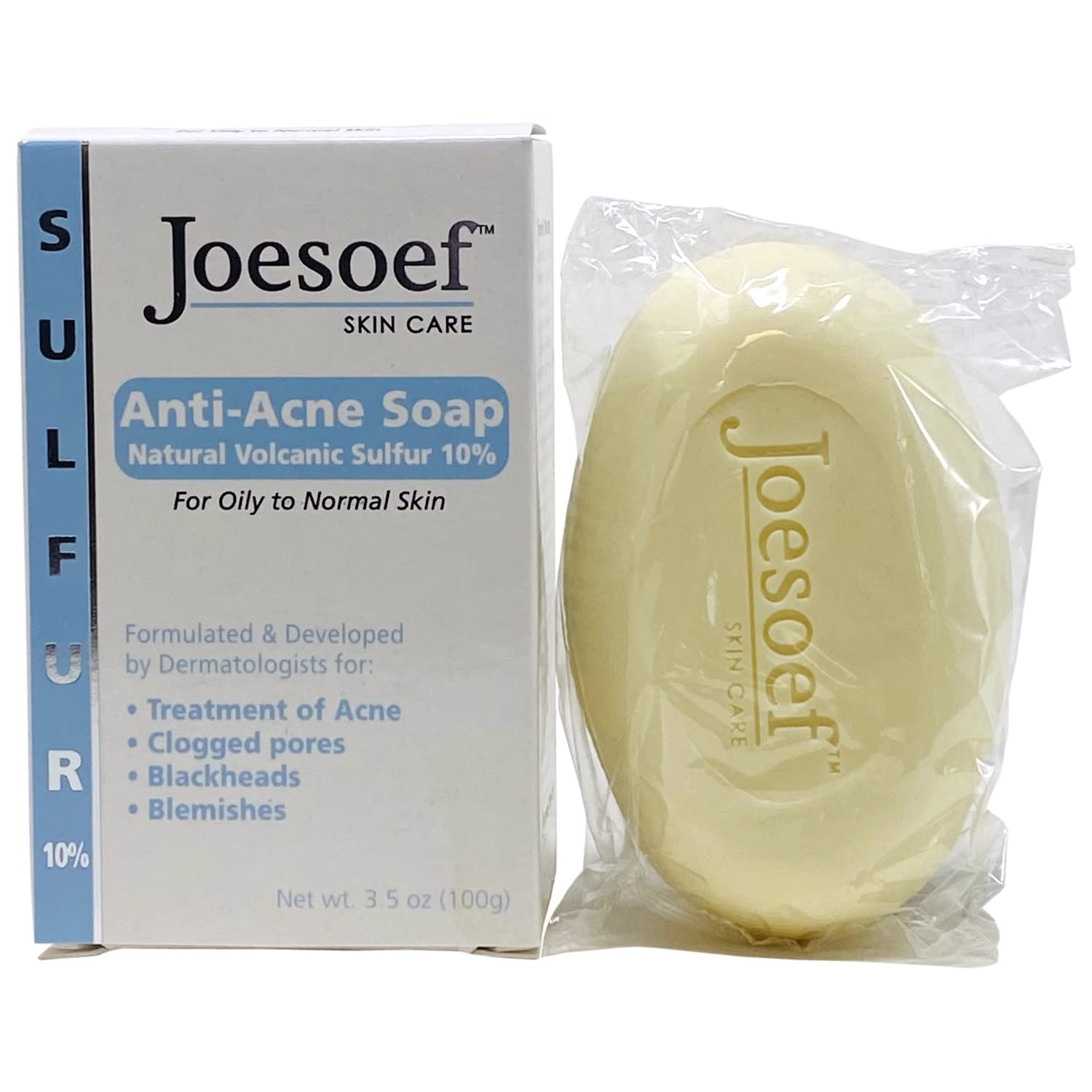 JOESOEF SKIN CARE Jabón de azufre para imperfecciones, tono uniforme.