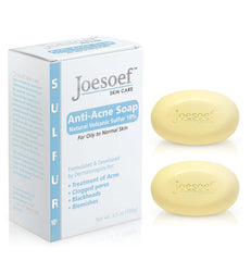 JOESOEF SKIN CARE sabón de azufre con salicílico, limpieza profunda para poros y piel propensa al acné.