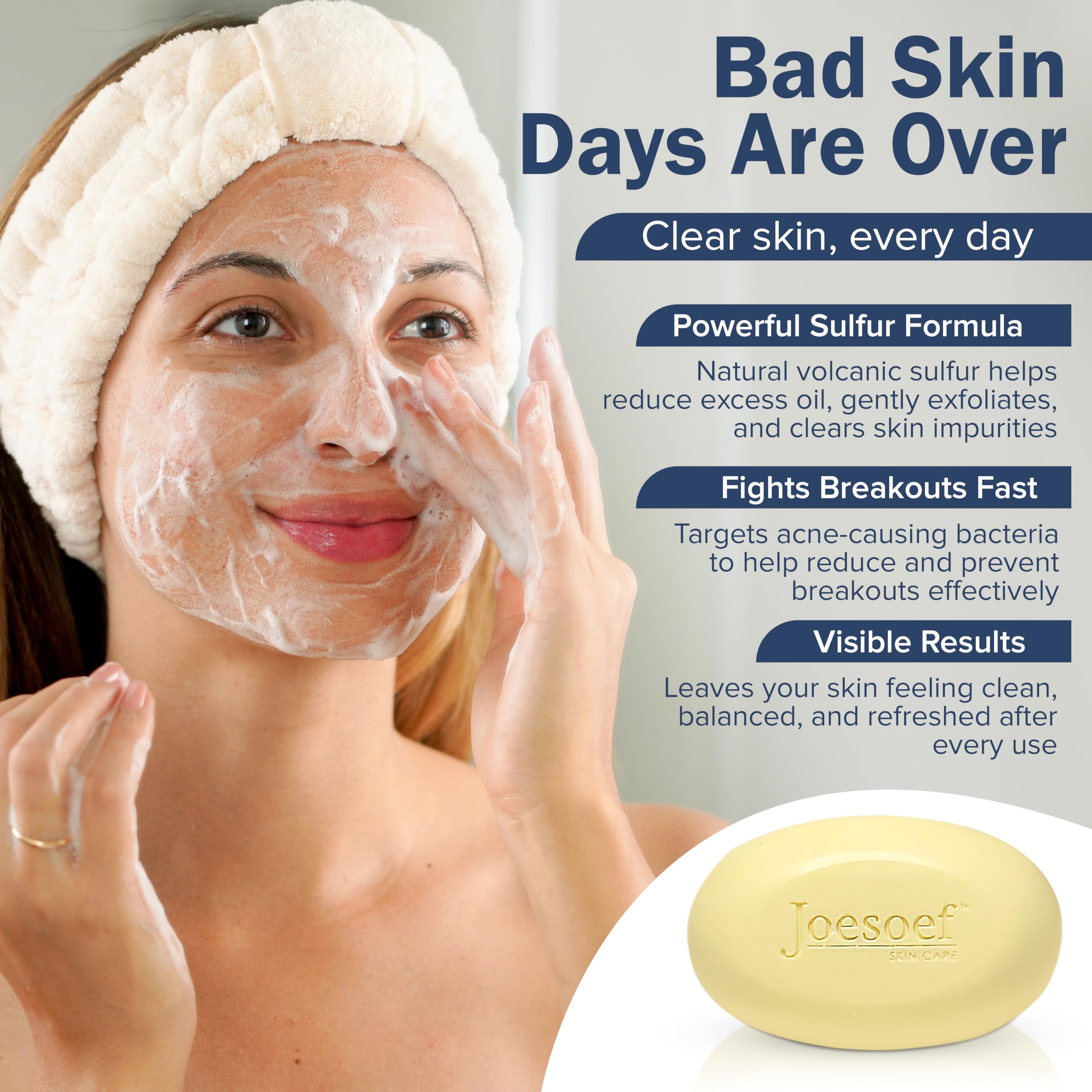 JOESOEF SKIN CARE espuma suave al aplicar, sensación refrescante tras la limpieza facial.