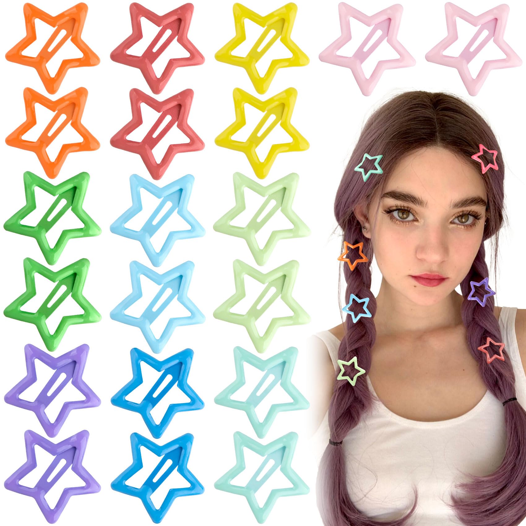 Joez Wonderful clip estrella multicolor para peinados duraderos y con estilo diario.