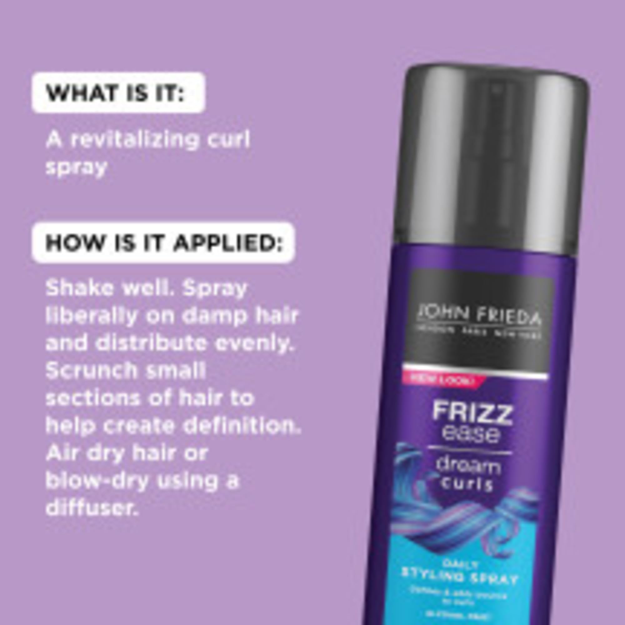John Frieda Dream Curls: magnesio enriquecido para rizos más definidos.