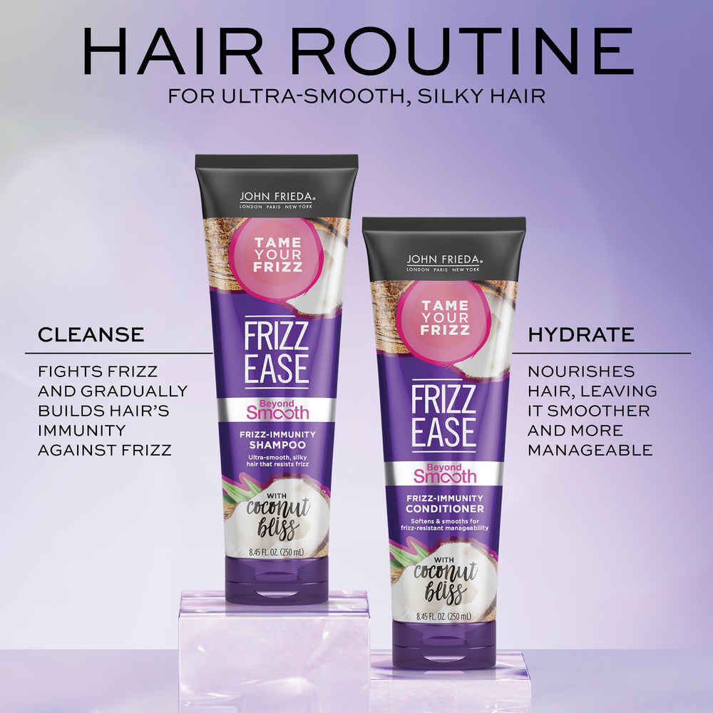 John Frieda Frizz Ease Beyond Smooth cabellera se ve más lisa tras uso