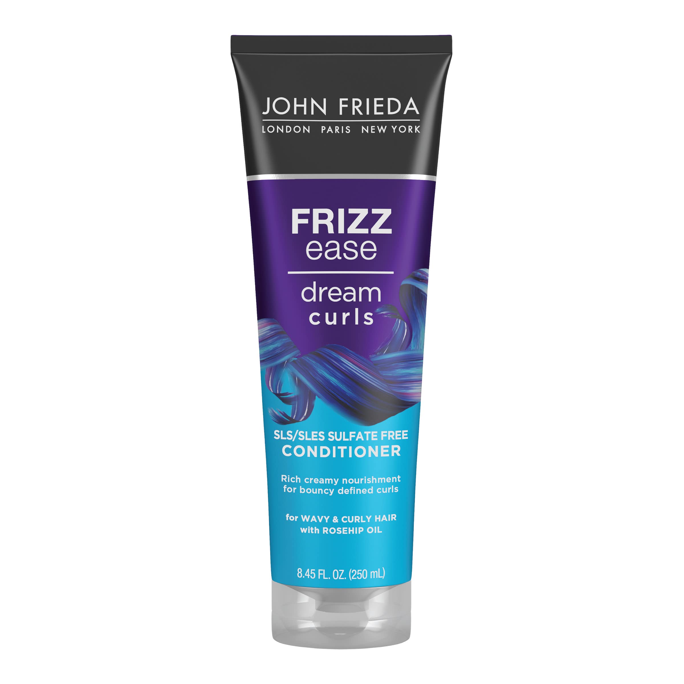 John Frieda Dream Curls: botella del acondicionador, define rizos y controla el frizz.