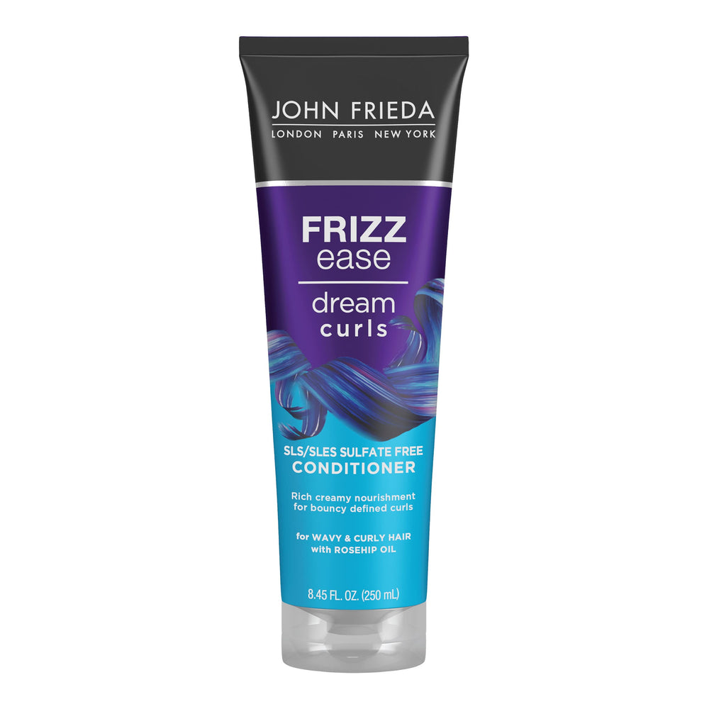 John Frieda Dream Curls: botella del acondicionador, define rizos y controla el frizz.