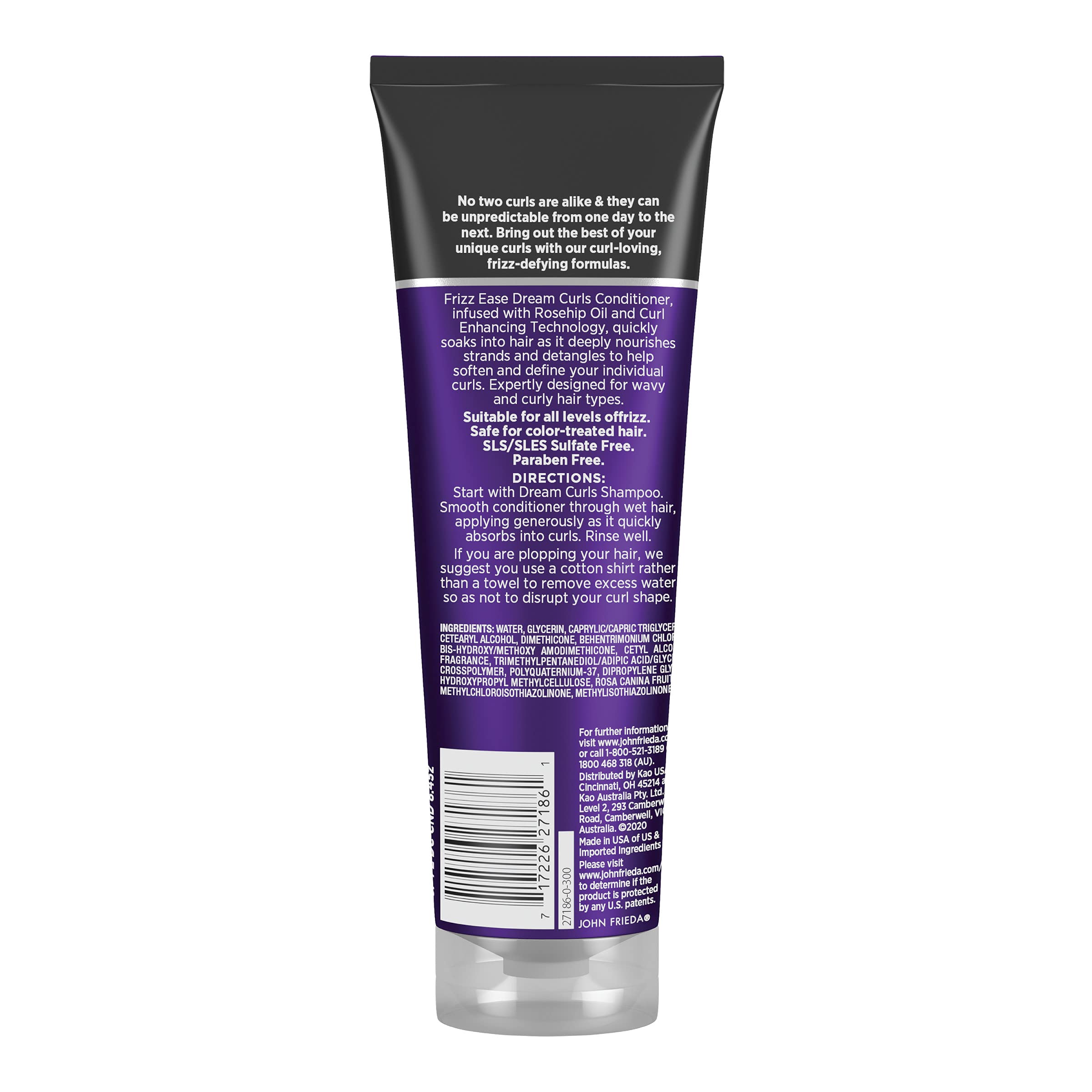 John Frieda Dream Curls deja rizos con brillo natural.