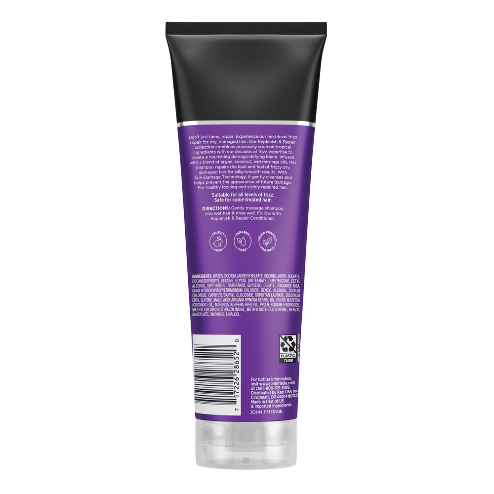 John Frieda Frizz Ease Replenish & Repair: reparación visible al peinar tras uso de calor.