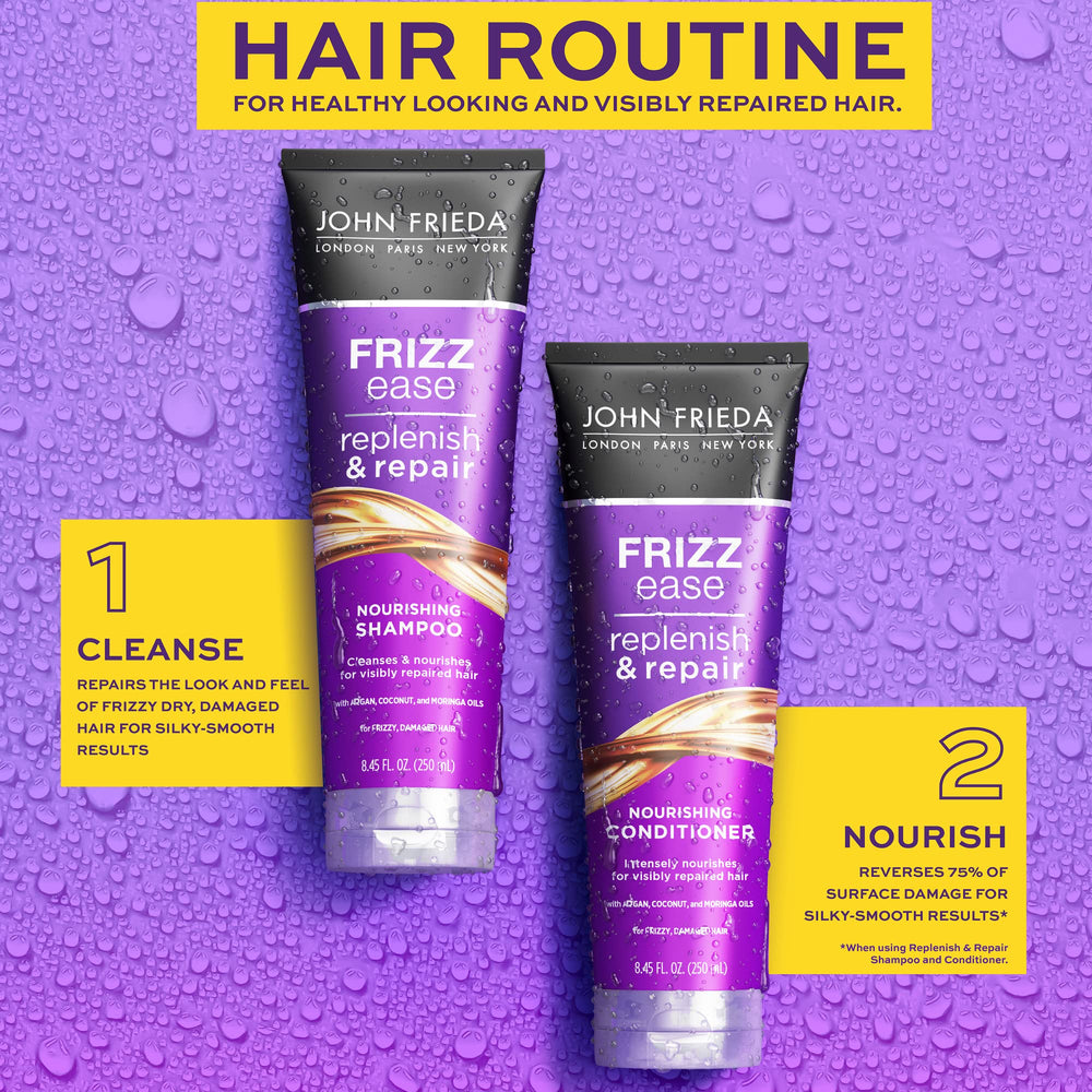 John Frieda Frizz Ease Replenish & Repair: dúo libre de crueldad para tu rutina diaria.