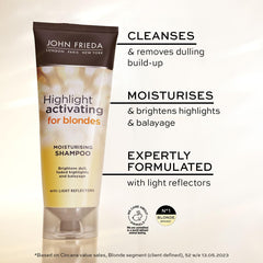 John Frieda Sheer Blonde cabello dorado más suave y brillante.
