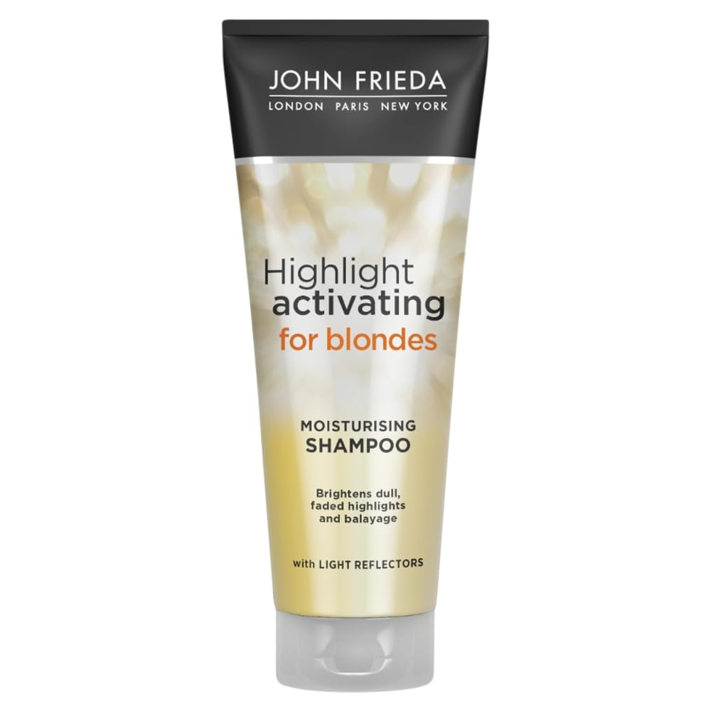 John Frieda Sheer Blonde envase de 250 ml para uso diario con brillo.
