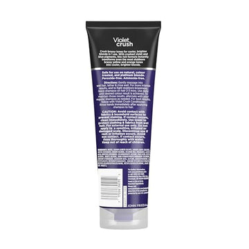 Uso diario de John Frieda Violet Crush para mantener rubio vibrante.