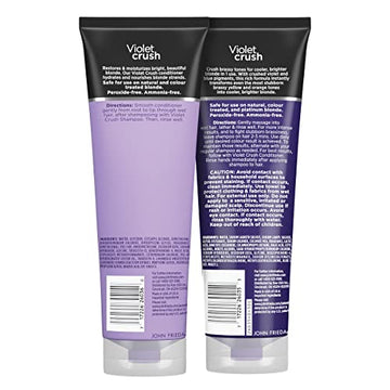 John Frieda Violet Crush paquete de dos, ideal para cabello rubio procesado.