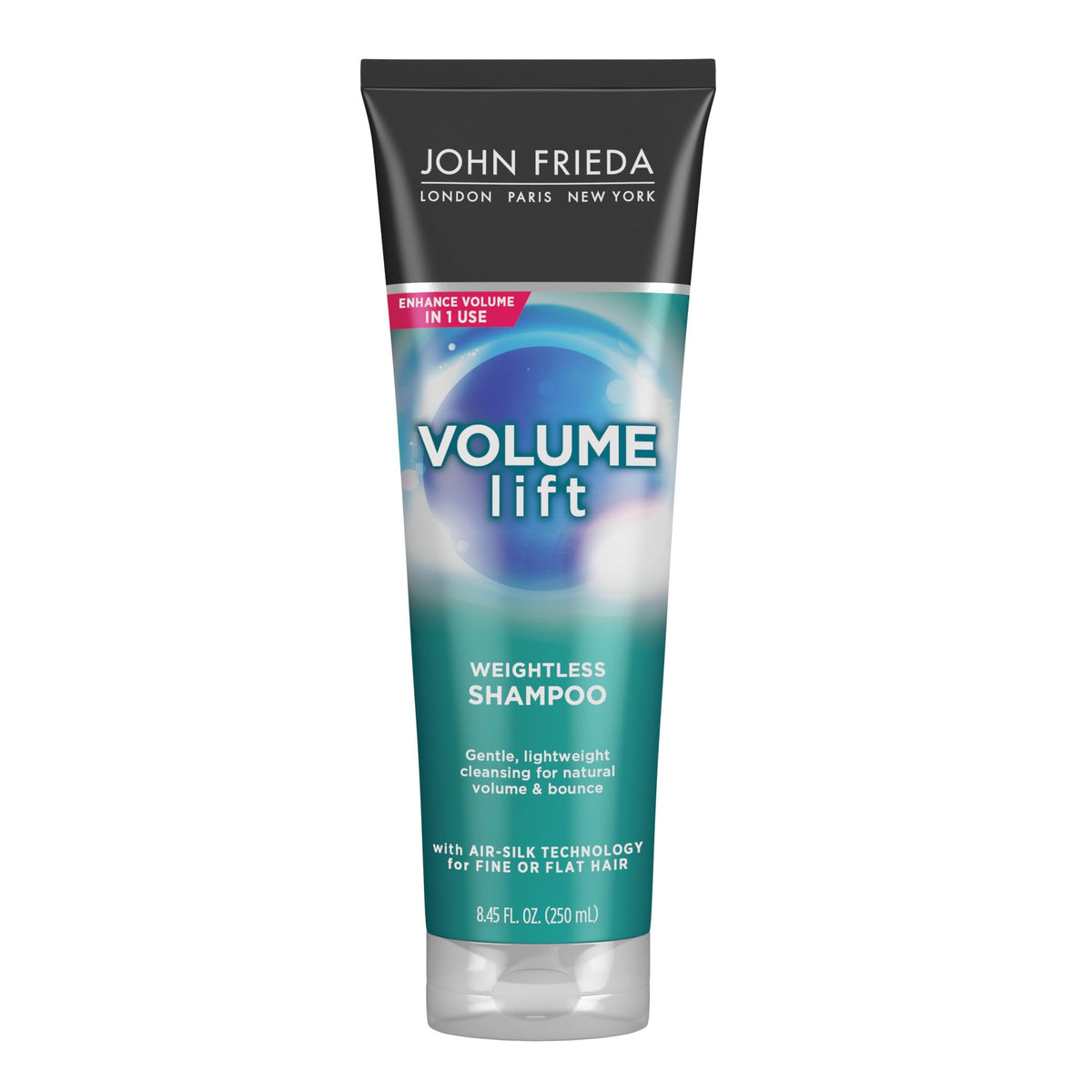 John Frieda Volume Lift: botella con tecnología Air-Silk para volumen ligero