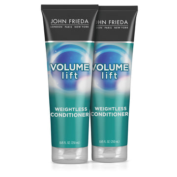 John Frieda Volume Lift conditioner bottle highlighting lightweight fullness