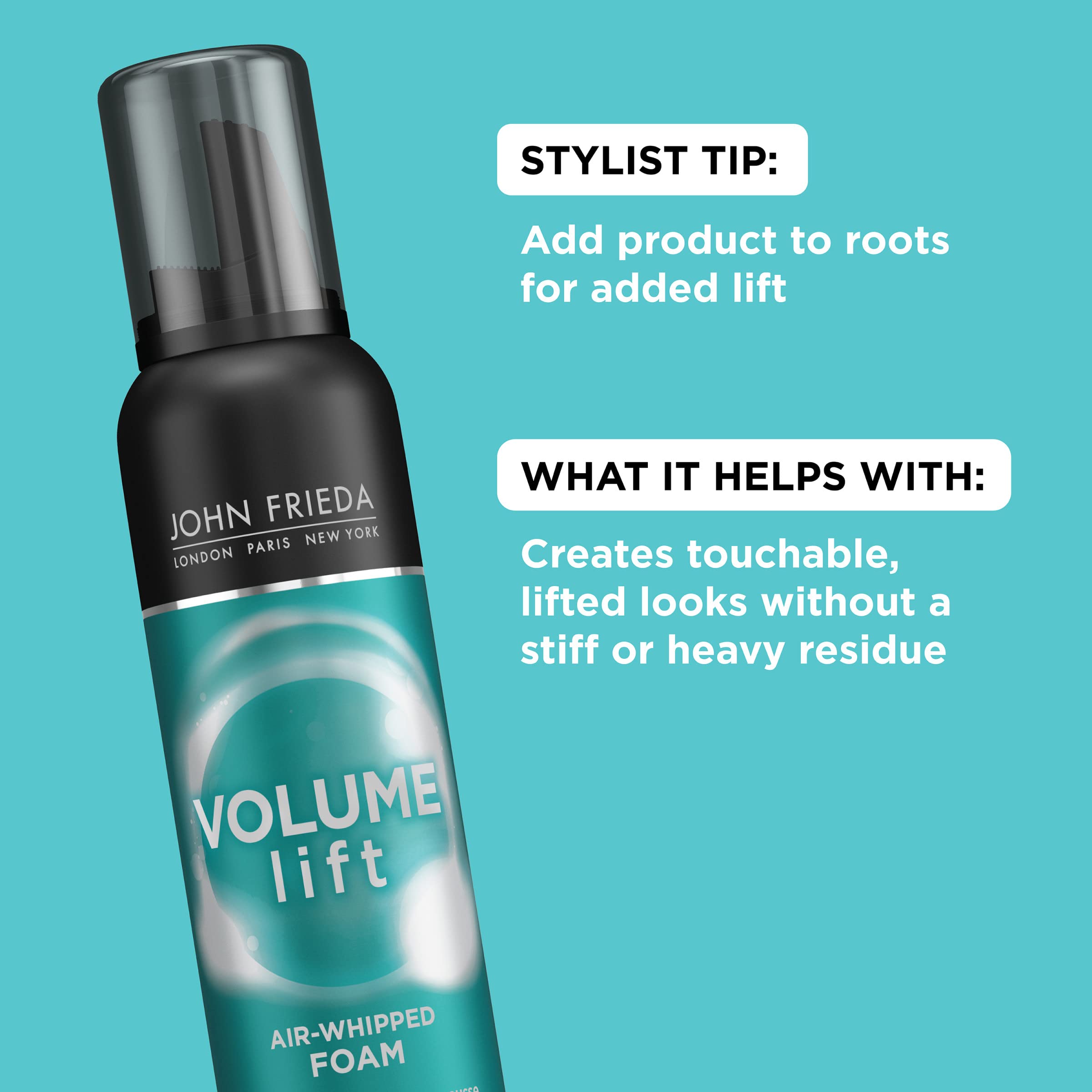 John Frieda Volume Lift ofrece cuerpo visible y movimiento suave en pelo fino.