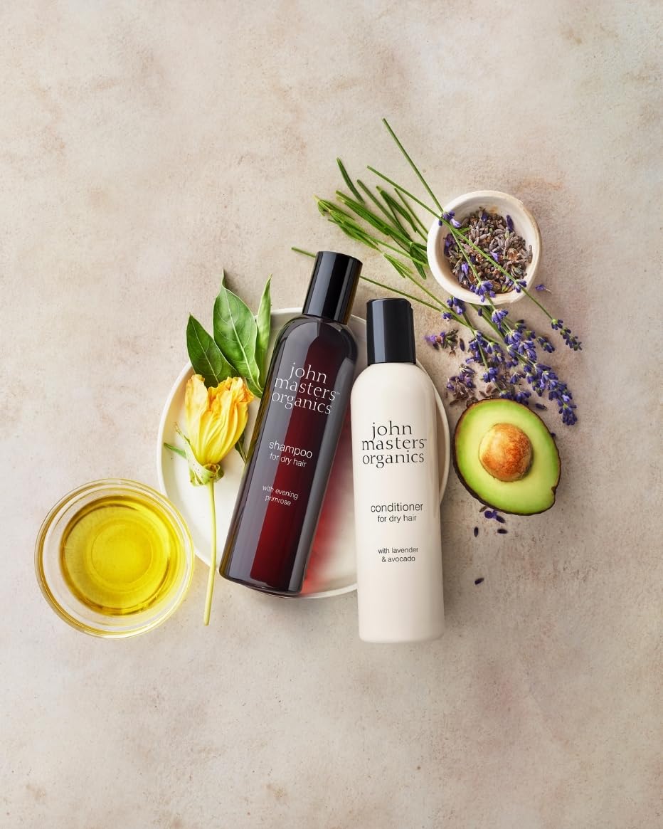 John Masters Organics conditionneur profond lavande-avocat, démonstration démêlage sur longueurs.
