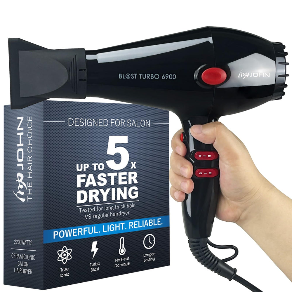 JOHN secador rápido con turbo de 2200W para un secado eficiente