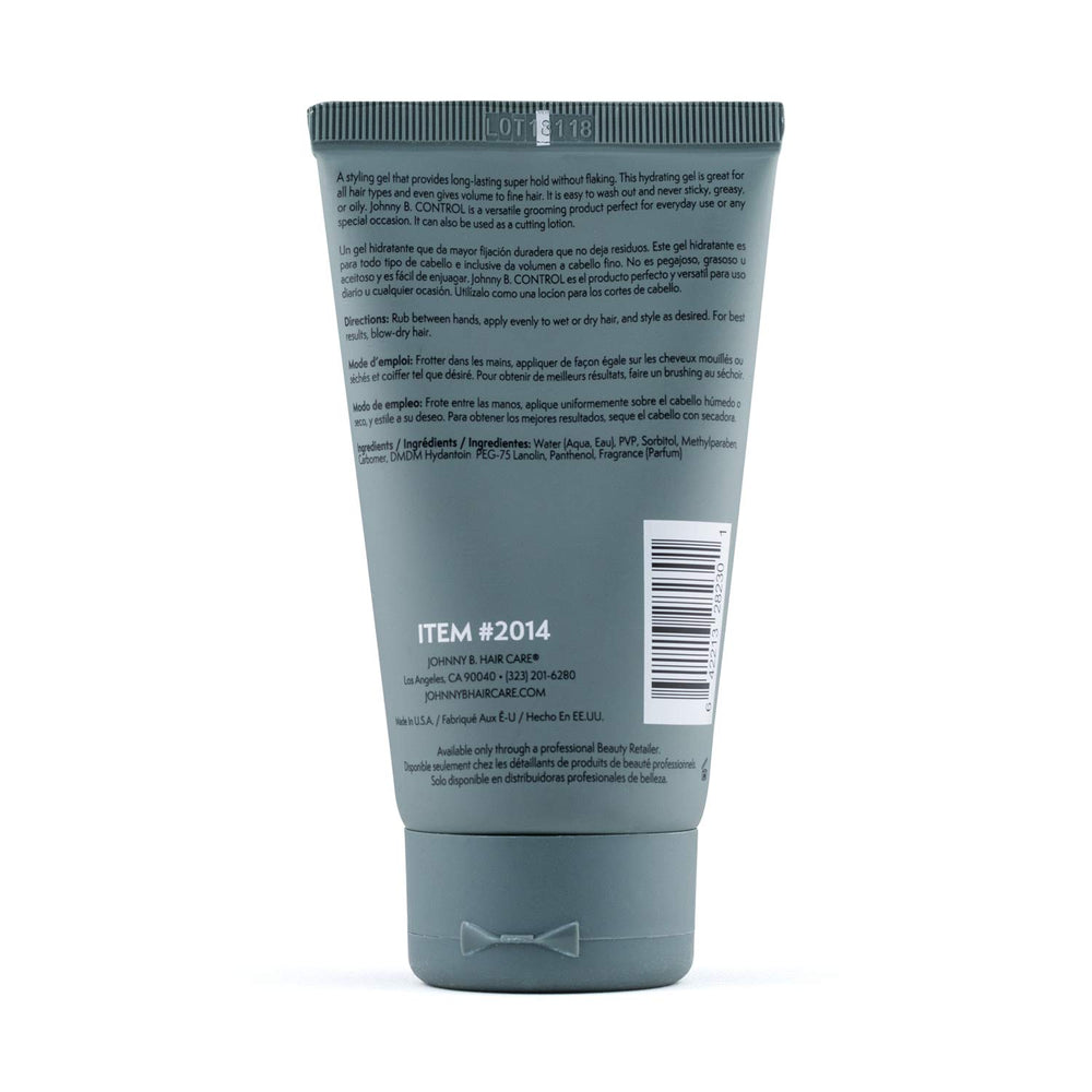 JOHNNY B. Control Gel con textura densa para definición y control sin apelmazar.