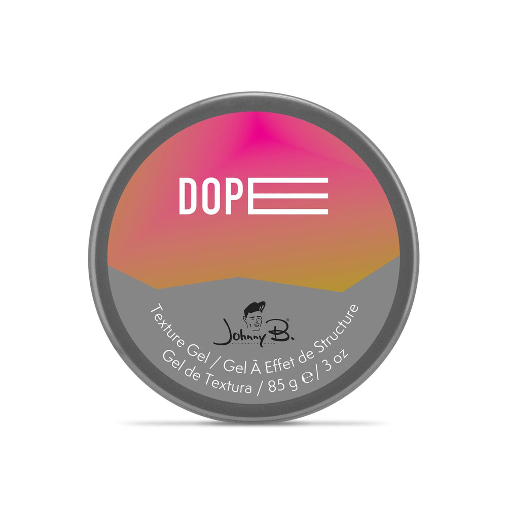 JOHNNY B. Dope Texture Gel permite moldear cabello dificil con acabado preciso.
