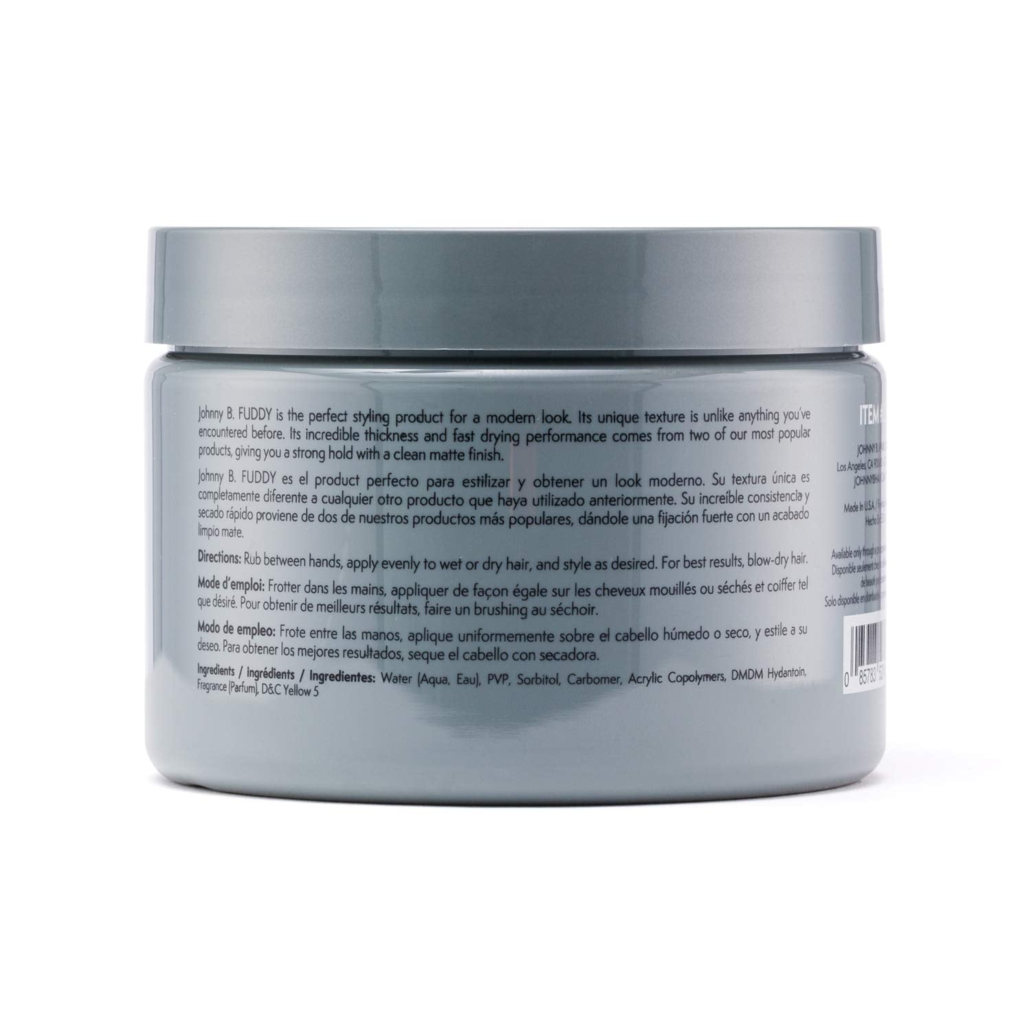 Johnny B. Fuddy Matte Gel, finition mate sans brillance et naturelle.